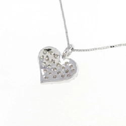 K18WG Dây chuyền kim cương hình trái tim Pavé 0.20CT - Hàng hiệu Chính hãng 859586