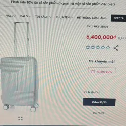 Pass lại vali samsonite size cabin mới, còn nguyên phiếu bảo hanhf. Giá 5 triệu.