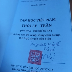 VĂN HỌC VIỆT NAM THỜI LY-TRẦN ( có chữ ký tác giả ) 322812