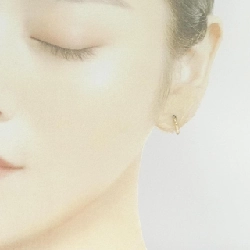 K18YG Bông tai kim cương hình vòng 0.05CT - Hàng hiệu Chính hãng 875081