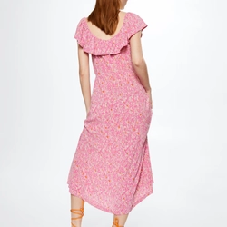 Đầm Floral Hồng Mango size XS chất liệu chun co giãn hàng chính hãng còn nguyên mác 461953