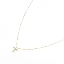 K18YG Dây chuyền kim cương chéo 0.06CT - Hàng hiệu chính hãng 858347