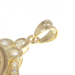 K18YG(枠) Dây chuyền đồng xu kim cương 0.565CT - Hàng hiệu Authentic 866319