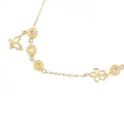 K18YG Hoa × Bướm Đá Màu Dây Chuyền - Hàng hiệu Chính hãng 863418