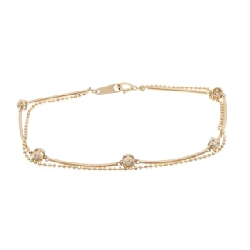 K18PG Vòng tay kim cương 0.20CT - Hàng hiệu Chính hãng 870706