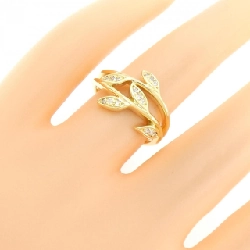 Nhẫn kim cương K18YG hình lá 0.11CT 671768