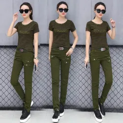 Sét bộ đồ lính kaki nữ có bigsize 754865