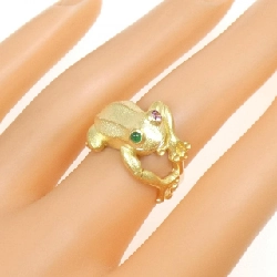 Nhẫn ngọc lục bảo K18YG - Hàng hiệu Authentic 855018