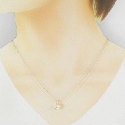 K18YG Dây chuyền ngọc trai Akoya hình trái tim 4.3mm - Hàng hiệu Authentic 856796