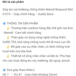 Giày thể thao nam MEINDL màu xám đậm phối họa tiết phản quang 591872