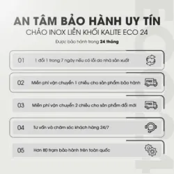 Chảo rán inox liền khối cao cấp KALITE ECO24, mới 100%, cao cấp , gọn gàng 706239