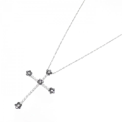 K18WG Đan Chéo × Hoa Kim Cương Dây Chuyền 1.10CT - Hàng hiệu Chính hãng 860579