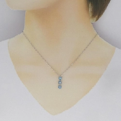 K18WG 2WAY Hoa Đá Quý Dây Chuyền Kim Cương 0.58CT - Hàng hiệu Chính hãng 862542