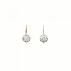 K18YG/PT900 Bông tai kim cương 0.70CT - Hàng hiệu Chính hãng