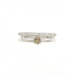 Nhẫn kim cương K18WG 0.48CT 672344