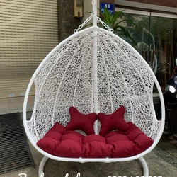 Ghế xích đu đôi mây nhựa treo ban công 492928