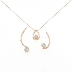 K18PG 2WAY Dây chuyền kim cương 0.50CT - Hàng hiệu Chính hãng 857301