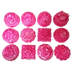 Bộ 10 khuôn rau câu trung thu - Khuôn hồng loại 10 cm - Mã số 1042 336056