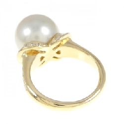 Nhẫn ngọc trai trắng K18YG 12.7mm 670671