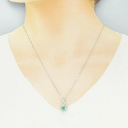 Dây chuyền ngọc lục bảo PT900/PT850 0.54CT - Hàng hiệu Authentic 857039