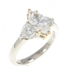 Nhẫn kim cương PT950/K20YG 1.003CT D SI2 cắt Marquise - Hàng hiệu Authentic