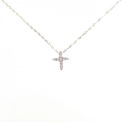 K18PG Dây chuyền kim cương hồng - Hàng hiệu Authentic