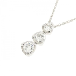 K18WG Dây chuyền kim cương ba viên - Hàng hiệu Authentic 862027