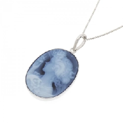 K18WG Mặt dây chuyền ngọc bích - Hàng hiệu Authentic 860345