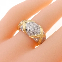 Nhẫn kim cương K18YG/PT900 0.63CT 668523