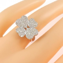 Nhẫn kim cương K18WG hình cỏ ba lá 0.70CT - Hàng hiệu Authentic 849940