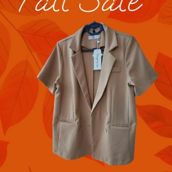 Áo blazer basic cộc tay trẻ trung 328016