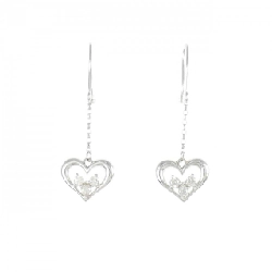 K10WG Bông tai hình trái tim kim cương 0.12CT - Hàng hiệu Chính hãng