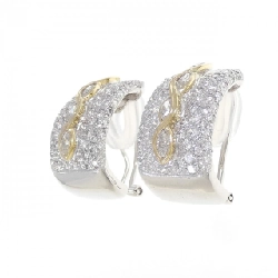 K18WG/K18YG Bông tai kim cương - Hàng hiệu Authentic 872253