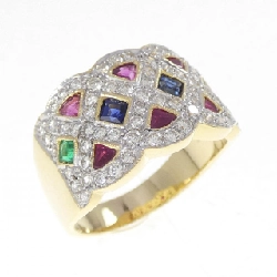 Nhẫn đá màu K18YG/K18WG - Hàng hiệu Authentic