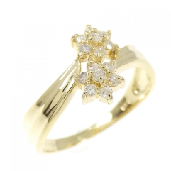 Nhẫn kim cương hoa K18YG 0.19CT - Hàng hiệu Authentic