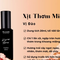 Kissing spray xịt thơm miệng hương đào ngọt dịu