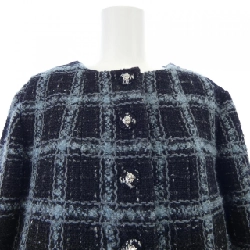 【Đối tượng phiếu giảm giá】Áo khoác không cổ CHANEL 642536