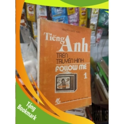 (TẶNG BOOKMARK) Bộ 2 cuốn tiếng Anh trên truyền hình - Quốc Hùng 1989 mới 70% ố Sách tự học tiếng Anh RBK2702