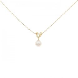 K18YG Ngọc trai Akoya Dây chuyền 7.3mm - Hàng hiệu Chính hãng