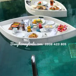 Khay nổi hồ bơi nhựa giả mây 722901