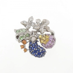 Nhẫn đá màu K18WG - Hàng hiệu Authentic 853695