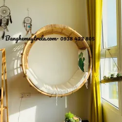 Ghế xích đu tròn mây tự nhiên