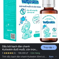Dầu bôi bạch đàn chanh Kutieskin đuổi muỗi, côn trùng (30ml) 549007
