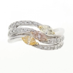 Nhẫn kim cương ba màu K18 0.176CT FLOP VS2 cắt Marquis - Hàng hiệu Chính hãng 873663