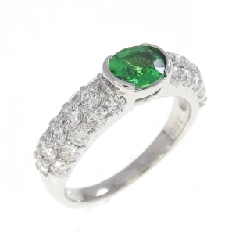 Nhẫn Garnet Xanh PT900 0.66CT