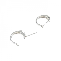 K18WG Bông tai kim cương dạng vòng 0.30CT - Hàng hiệu Authentic 868502