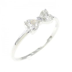 Nhẫn kim cương K18WG hình ruy băng 0.36CT