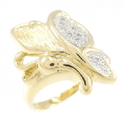 Nhẫn kim cương bướm K18YG/PT900 0.05CT