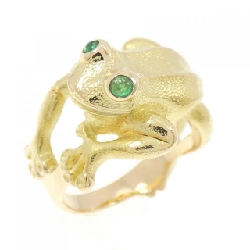 Nhẫn ngọc lục bảo K18YG 0.07CT - Hàng hiệu Authentic