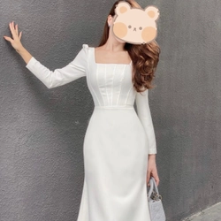 Đầm đuôi cá Story clothes trắng S mới 483373